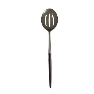 Vintage Epic Forged Stainless Japan Slotted Serving Spoon Mid Century Modern